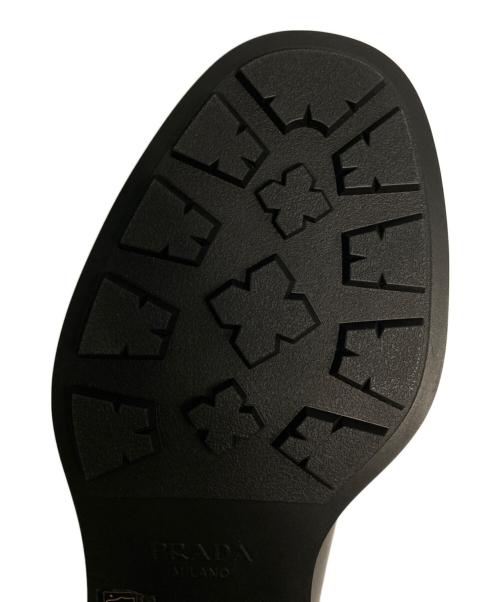 PRADA（プラダ）PRADA (プラダ) ブラッシュドレザー ダービーシューズ ブラウン サイズ:7の古着・服飾アイテム