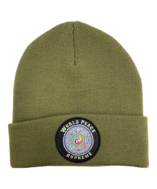 SUPREME（シュプリーム）Supreme (シュプリーム) World  Peace Beanie オリーブの古着・服飾アイテム