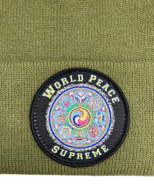 SUPREME（シュプリーム）Supreme (シュプリーム) World  Peace Beanie オリーブの古着・服飾アイテム