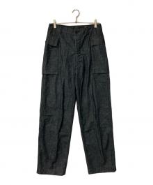 BONCOURA（ボンクラ）の古着「コットンリネンカーゴパンツ」｜インディゴ