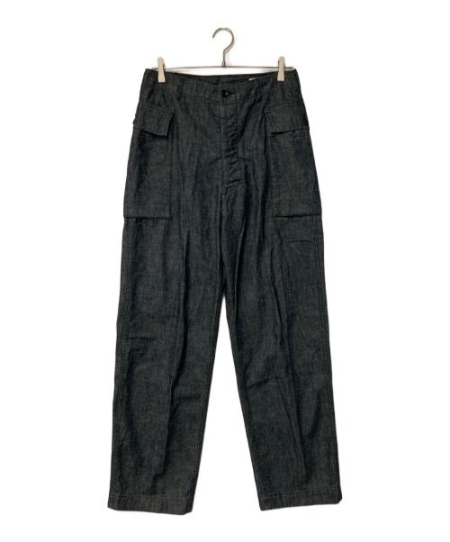 BONCOURA（ボンクラ）BONCOURA (ボンクラ) コットンリネンカーゴパンツ インディゴ サイズ:30の古着・服飾アイテム