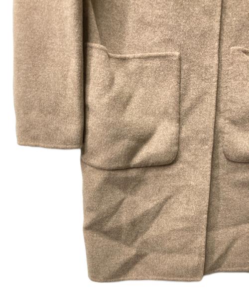 BARNEYS NEWYORK（バーニーズ・ニューヨーク）BARNEYS NEWYORK (バーニーズ・ニューヨーク) フォックスファーリバーシブルウールロングコート ベージュ サイズ:36の古着・服飾アイテム