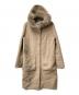 BARNEYS NEWYORK（バーニーズ・ニューヨーク）の古着「フォックスファーリバーシブルウールロングコート」｜ベージュ