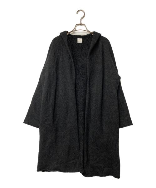 evam eva（エヴァムエヴァ）evam eva (エヴァムエヴァ) フーデッドウールコート ブラック サイズ:Freeの古着・服飾アイテム