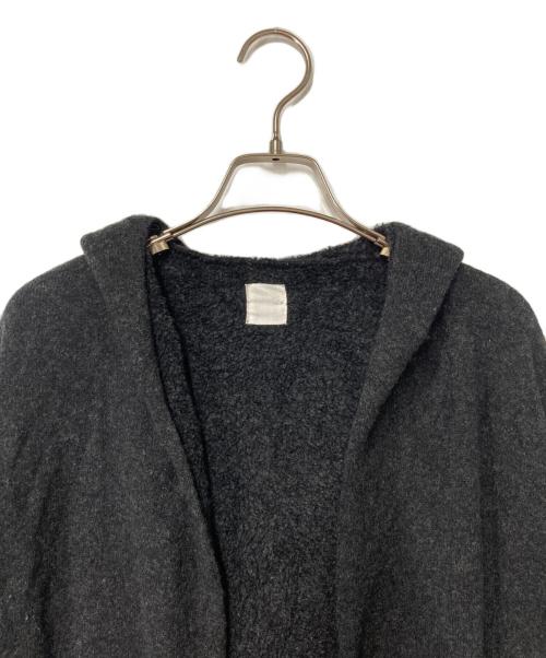 evam eva（エヴァムエヴァ）evam eva (エヴァムエヴァ) フーデッドウールコート ブラック サイズ:Freeの古着・服飾アイテム