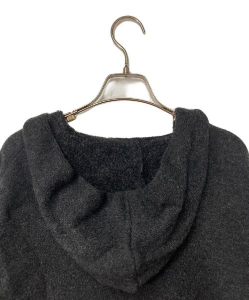 evam eva（エヴァムエヴァ）evam eva (エヴァムエヴァ) フーデッドウールコート ブラック サイズ:Freeの古着・服飾アイテム