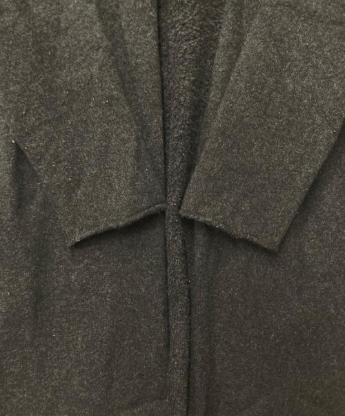 evam eva（エヴァムエヴァ）evam eva (エヴァムエヴァ) フーデッドウールコート ブラック サイズ:Freeの古着・服飾アイテム