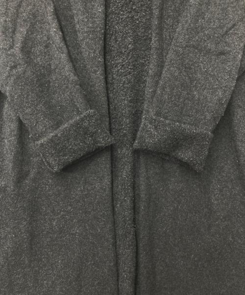 evam eva（エヴァムエヴァ）evam eva (エヴァムエヴァ) フーデッドウールコート ブラック サイズ:Freeの古着・服飾アイテム