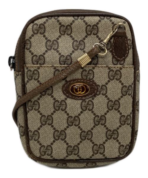GUCCI（グッチ）GUCCI (グッチ) GG スプリーム ショルダーバッグ ブラウンの古着・服飾アイテム