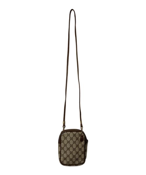 GUCCI（グッチ）GUCCI (グッチ) GG スプリーム ショルダーバッグ ブラウンの古着・服飾アイテム