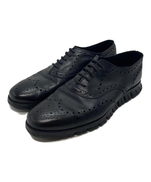COLE HAAN（コールハーン）COLE HAAN (コールハーン) ゼログランド ウィングチップ オックスフォード ブラック サイズ:8.5Wの古着・服飾アイテム