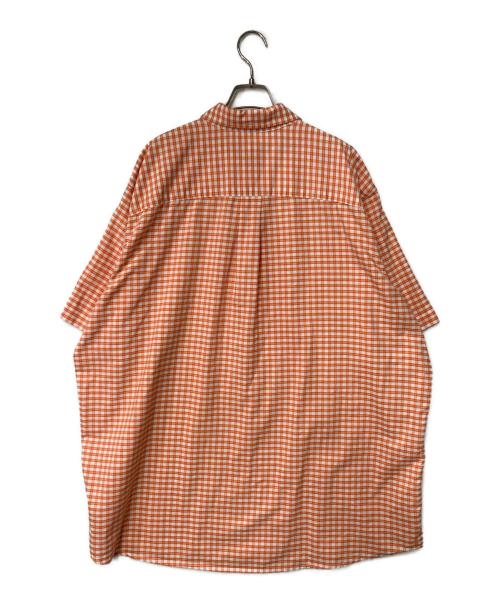 RALPH LAUREN（ラルフローレン）RALPH LAUREN (ラルフローレン) 半袖チェックボタンダウンシャツ オレンジ サイズ:XLの古着・服飾アイテム