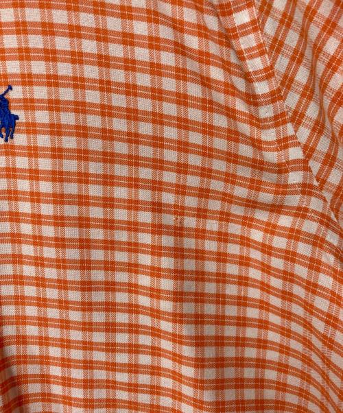 RALPH LAUREN（ラルフローレン）RALPH LAUREN (ラルフローレン) 半袖チェックボタンダウンシャツ オレンジ サイズ:XLの古着・服飾アイテム