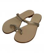 GIUSEPPE ZANOTTIジュゼッペザノッティ）の古着「プレートサンダル」｜ベージュ