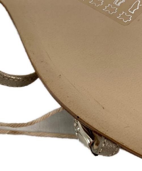 GIUSEPPE ZANOTTI（ジュゼッペザノッティ）GIUSEPPE ZANOTTI (ジュゼッペザノッティ) プレートサンダル ベージュ サイズ:36の古着・服飾アイテム