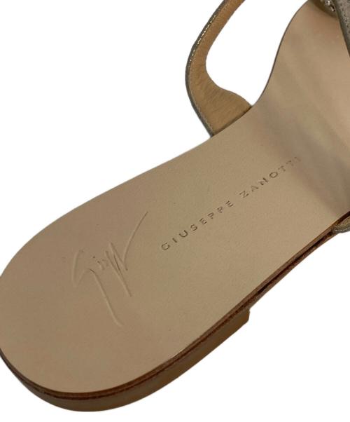 GIUSEPPE ZANOTTI（ジュゼッペザノッティ）GIUSEPPE ZANOTTI (ジュゼッペザノッティ) プレートサンダル ベージュ サイズ:36の古着・服飾アイテム