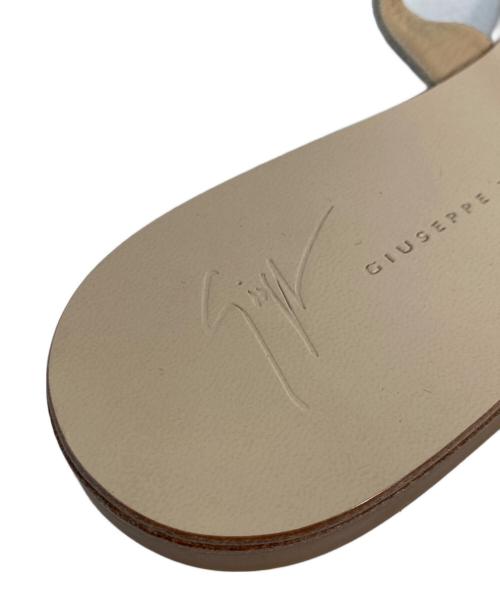 GIUSEPPE ZANOTTI（ジュゼッペザノッティ）GIUSEPPE ZANOTTI (ジュゼッペザノッティ) プレートサンダル ベージュ サイズ:36の古着・服飾アイテム