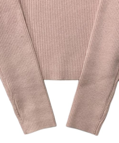 anuans（アニュアンス）anuans (アニュアンス) カシミヤブレンドフィットリブニットプルオーバー ピンク サイズ:FREEの古着・服飾アイテム