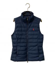 POLO RALPH LAUREN（ポロ・ラルフローレン）の古着「ポニー刺繍中綿ベスト」｜ネイビー
