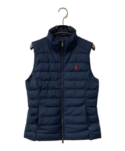 POLO RALPH LAUREN（ポロ・ラルフローレン）POLO RALPH LAUREN (ポロ・ラルフローレン) ポニー刺繍中綿ベスト ネイビー サイズ:XSの古着・服飾アイテム
