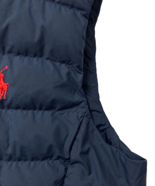 POLO RALPH LAUREN（ポロ・ラルフローレン）POLO RALPH LAUREN (ポロ・ラルフローレン) ポニー刺繍中綿ベスト ネイビー サイズ:XSの古着・服飾アイテム