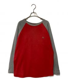 stussy（ステューシー）の古着「ラグランカットソー」｜レッド×グレー