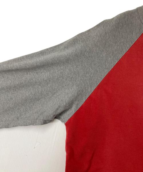 stussy（ステューシー）stussy (ステューシー) ラグランカットソー レッド×グレー サイズ:Lの古着・服飾アイテム
