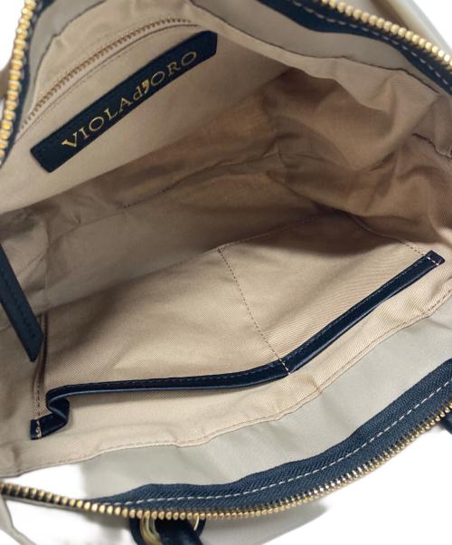 VIOLAd'ORO（ヴィオラドーロ）VIOLAd'ORO (ヴィオラドーロ) 2WAYショルダーバッグ ベージュの古着・服飾アイテム