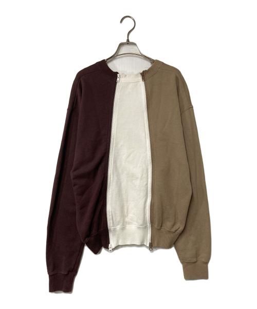 MOUNTAIN RESEARCH（マウンテンリサーチ）MOUNTAIN RESEARCH (マウンテンリサーチ) 4 ZIP CREW Sweat ブラウン サイズ:Mの古着・服飾アイテム