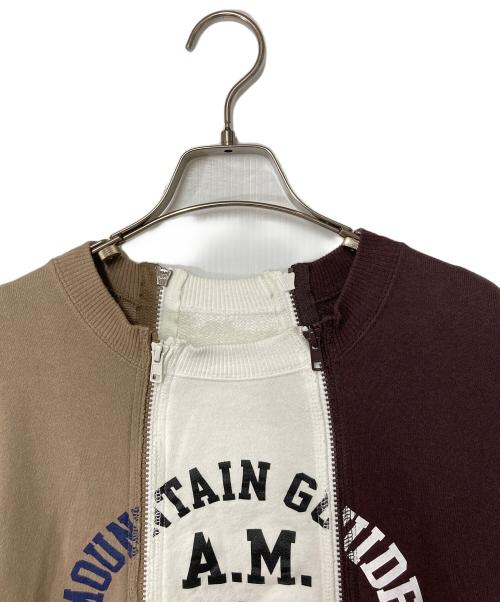 MOUNTAIN RESEARCH（マウンテンリサーチ）MOUNTAIN RESEARCH (マウンテンリサーチ) 4 ZIP CREW Sweat ブラウン サイズ:Mの古着・服飾アイテム