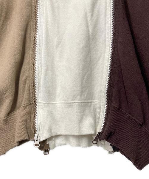 MOUNTAIN RESEARCH（マウンテンリサーチ）MOUNTAIN RESEARCH (マウンテンリサーチ) 4 ZIP CREW Sweat ブラウン サイズ:Mの古着・服飾アイテム