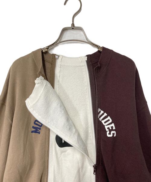 MOUNTAIN RESEARCH（マウンテンリサーチ）MOUNTAIN RESEARCH (マウンテンリサーチ) 4 ZIP CREW Sweat ブラウン サイズ:Mの古着・服飾アイテム