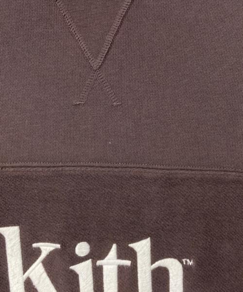 KITH（キス）KITH (キス) Paneled Wiliams Crewneck ブラウン サイズ:Mの古着・服飾アイテム