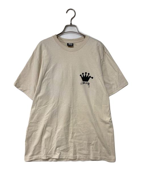 stussy（ステューシー）stussy (ステューシー) LB Crown Tee ベージュ サイズ:Mの古着・服飾アイテム