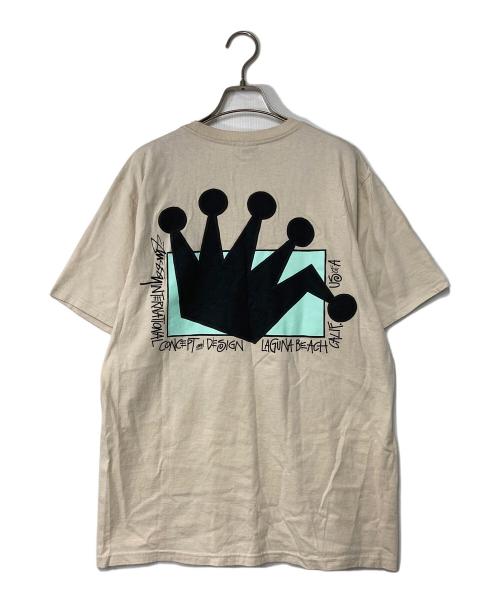 stussy（ステューシー）stussy (ステューシー) LB Crown Tee ベージュ サイズ:Mの古着・服飾アイテム