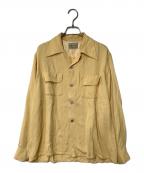 Artvogueアートヴォーグ）の古着「オープンカラーシャツ」｜イエロー