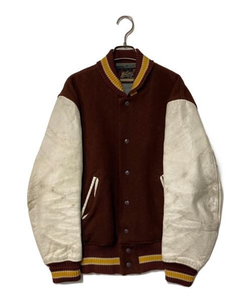 Whiting（ホワイティング）Whiting (ホワイティング) スタジャン ブラウン×ホワイト サイズ:42の古着・服飾アイテム