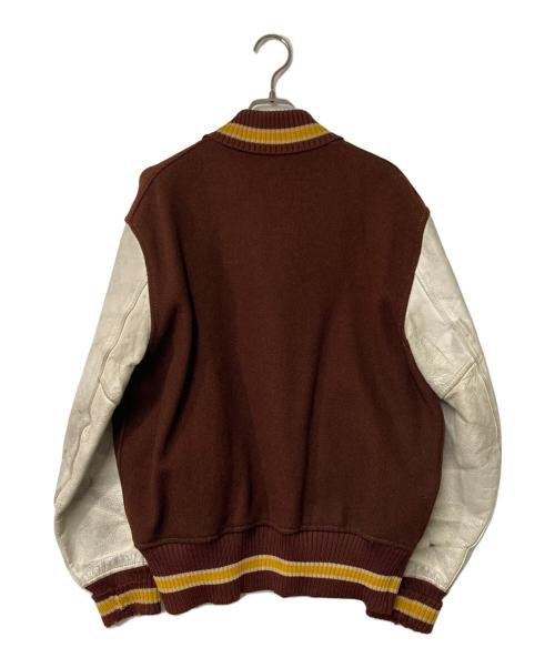 Whiting（ホワイティング）Whiting (ホワイティング) スタジャン ブラウン×ホワイト サイズ:42の古着・服飾アイテム