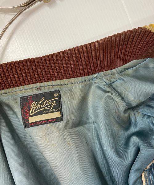 Whiting（ホワイティング）Whiting (ホワイティング) スタジャン ブラウン×ホワイト サイズ:42の古着・服飾アイテム