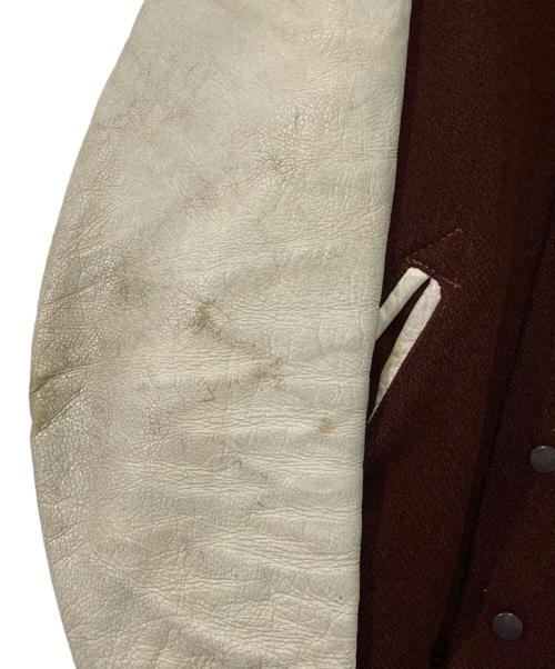 Whiting（ホワイティング）Whiting (ホワイティング) スタジャン ブラウン×ホワイト サイズ:42の古着・服飾アイテム
