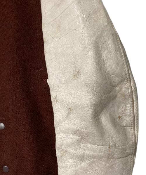Whiting（ホワイティング）Whiting (ホワイティング) スタジャン ブラウン×ホワイト サイズ:42の古着・服飾アイテム
