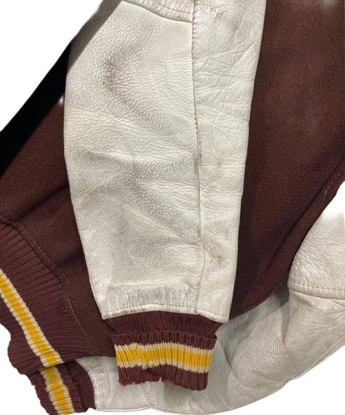 Whiting（ホワイティング）Whiting (ホワイティング) スタジャン ブラウン×ホワイト サイズ:42の古着・服飾アイテム