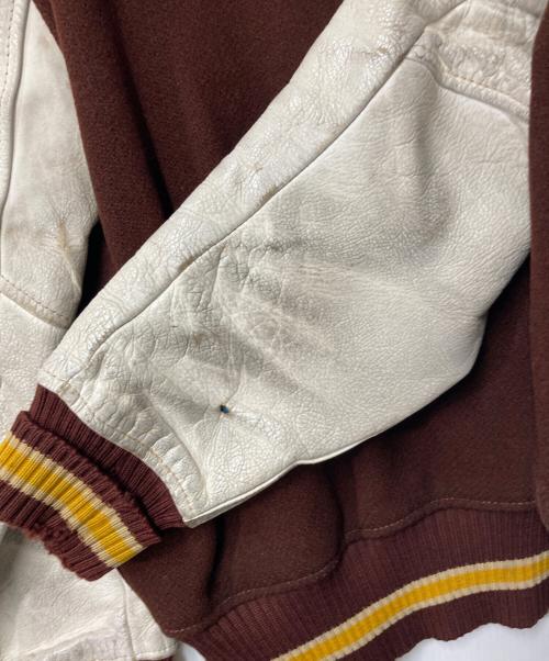 Whiting（ホワイティング）Whiting (ホワイティング) スタジャン ブラウン×ホワイト サイズ:42の古着・服飾アイテム
