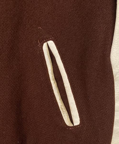 Whiting（ホワイティング）Whiting (ホワイティング) スタジャン ブラウン×ホワイト サイズ:42の古着・服飾アイテム