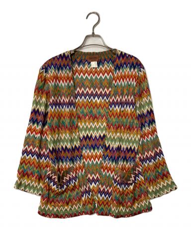 中古・古着通販】missoni (ミッソーニ) ジグザグ柄ニットカーディガン