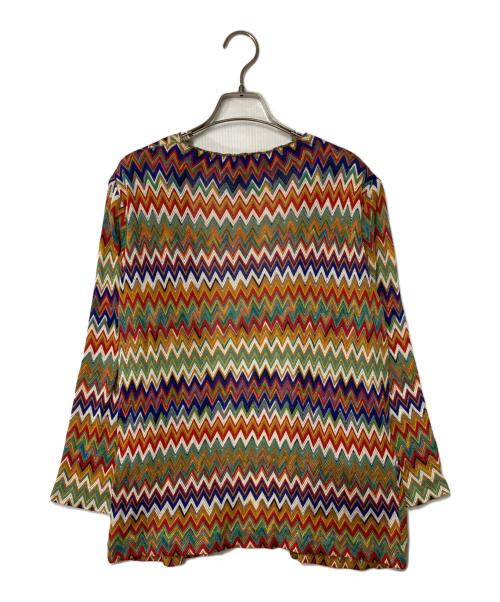 missoni（ミッソーニ）missoni (ミッソーニ) ジグザグ柄ニットカーディガン マルチカラー サイズ:SIZE 44の古着・服飾アイテム