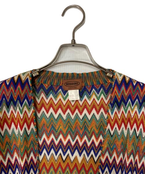 missoni（ミッソーニ）missoni (ミッソーニ) ジグザグ柄ニットカーディガン マルチカラー サイズ:SIZE 44の古着・服飾アイテム