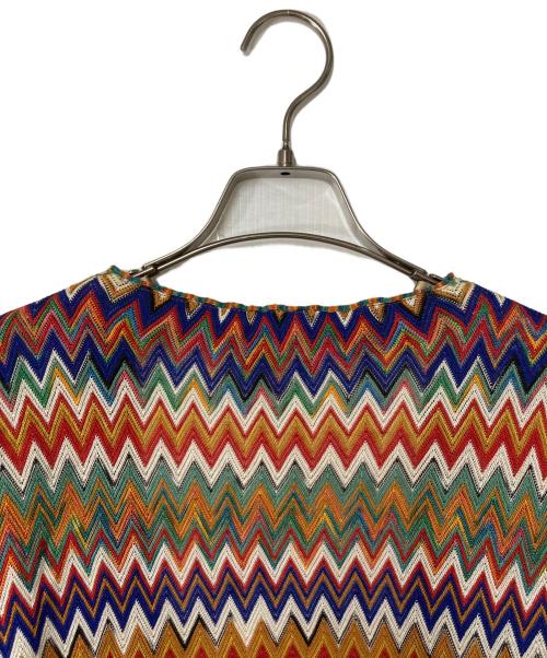 missoni（ミッソーニ）missoni (ミッソーニ) ジグザグ柄ニットカーディガン マルチカラー サイズ:SIZE 44の古着・服飾アイテム