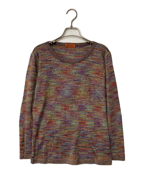missoni（ミッソーニ）missoni (ミッソーニ) クルーネック総柄ラメニット マルチカラー サイズ:不明の古着・服飾アイテム