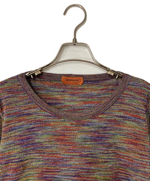 missoni（ミッソーニ）missoni (ミッソーニ) クルーネック総柄ラメニット マルチカラー サイズ:不明の古着・服飾アイテム